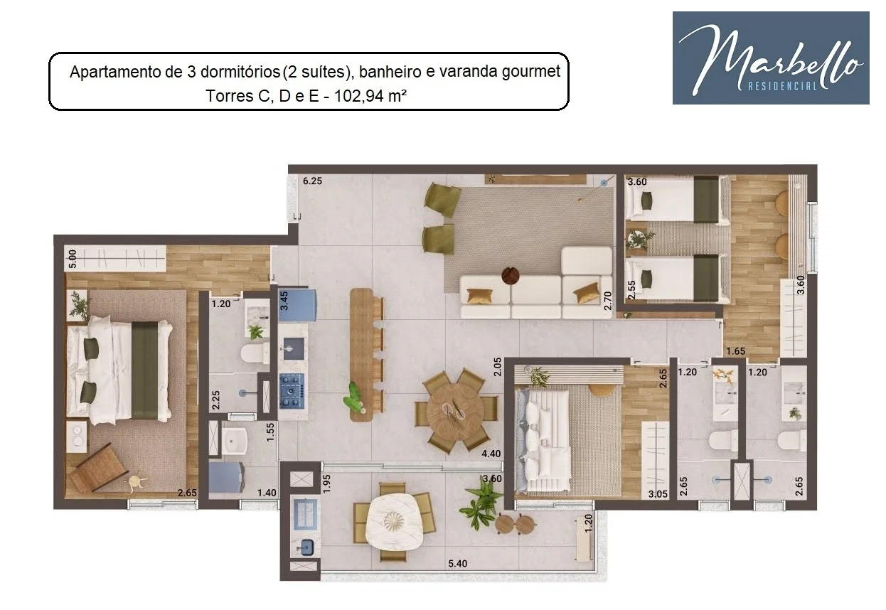 Planta Torres C, D e E - Finais 2 e 4 Marbello